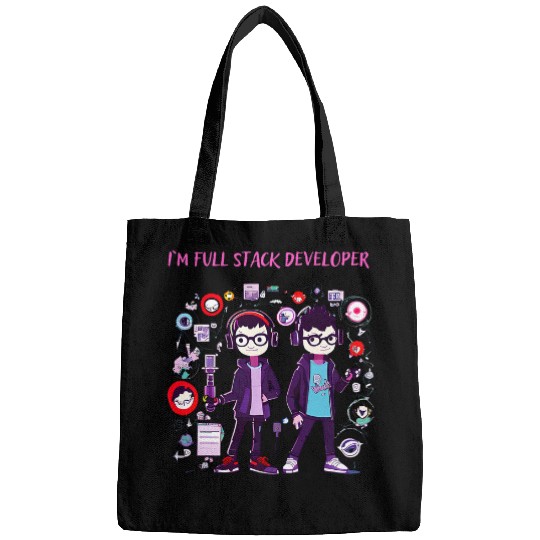 Programmer For Coder Engineer Full Stack Developer Tee 1 Bags