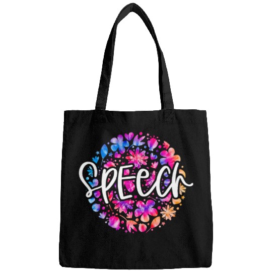 Speech Therapy Speech Language Pathologist Therapist Tie Dye Bags