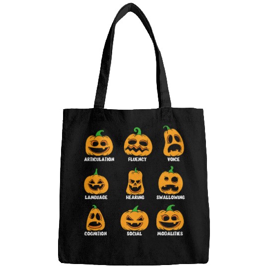 Speech Therapist SLP Halloween Scary Spooky Pumpkin Therapy Bags