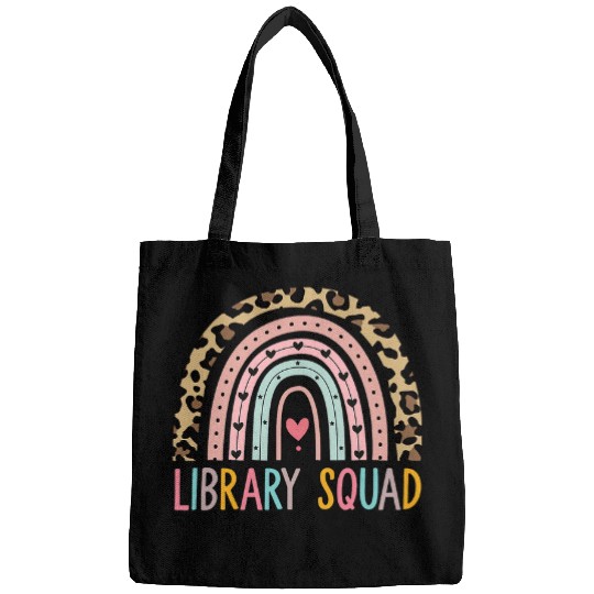 Library Squad Librarian Reading Teacher Student Book Lover Bags