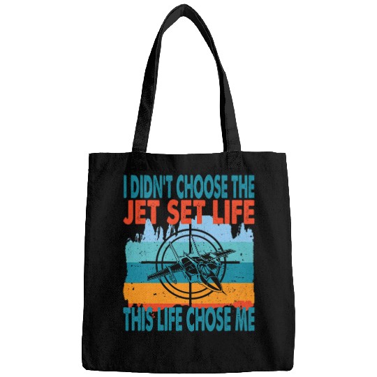 Fighter Jet Military Airplane Jet Fighter Pilot Slogan 1 Bags