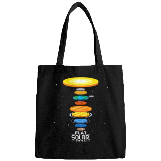 Flat Earth Theory Solar System Space Scientist Funny Science Bags