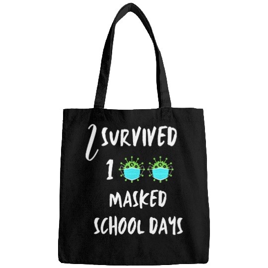 I Survived 100 Masked School Days Student or Teacher gift 2 Bags