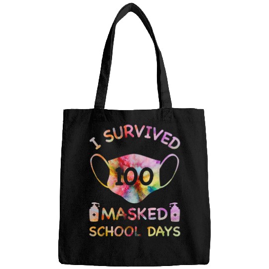 I survived 100 masked school days For Kids Teacher Student Bags