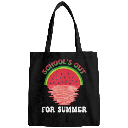 Watermelon Sunset End School Teacher Schools Out Summer Bags