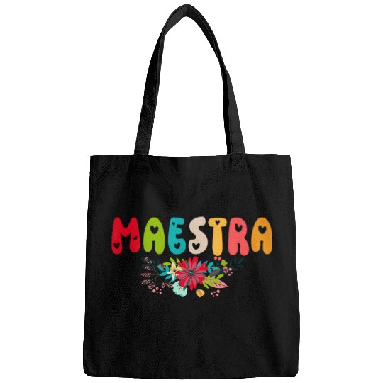 Maestra Espanol Playera Regalo Spanish Teacher Corazon Bags