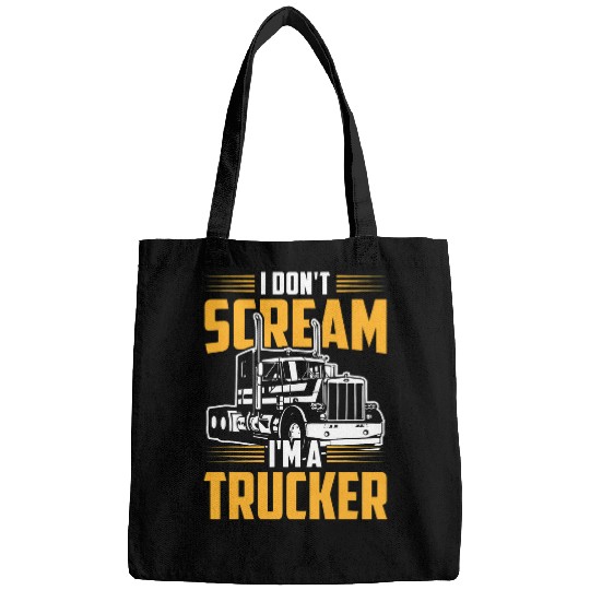 Mens I Dont Scream Im A Trucker Semi Trailer Truck Bags