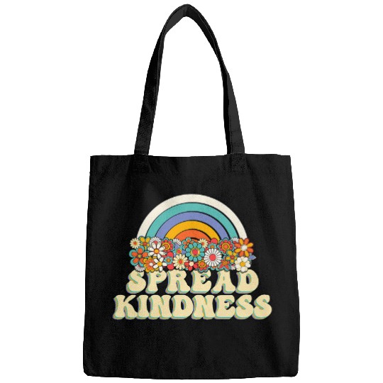Spread Kindness Rainbow Groovy AntiBullying Teacher Kid Bags