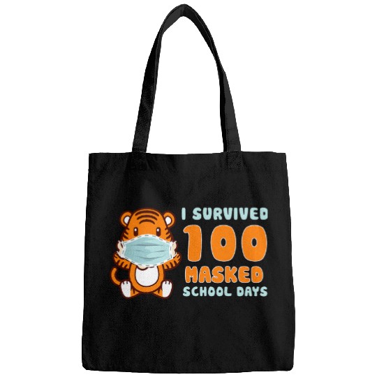 I Survived 100 Masked School Days Tiger Teacher Student Bags