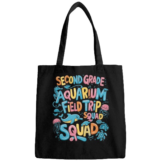 Second Grade Aquarium Field Trip Squad Kids Students Teacher Bags