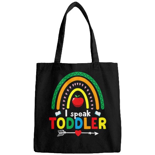 Preschool Teacher Funny Mom Appreciation I Speak Toddler 2 Bags