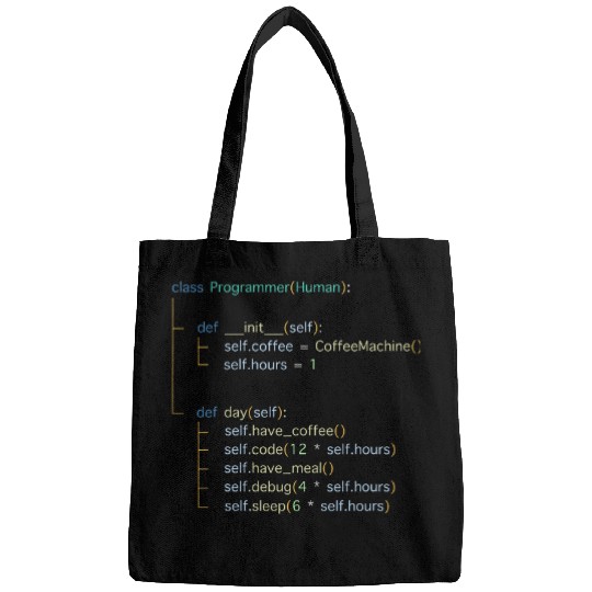 Python Programmer Day In The Life Coding Computer Science Bags