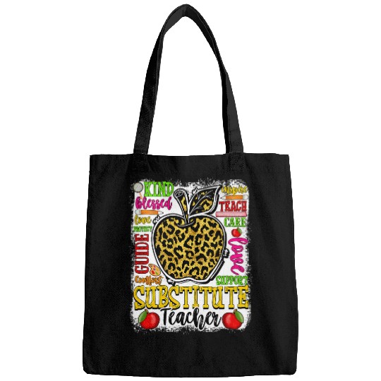 Substitute Teacher Leopard Funny Back To School Teaching Bags