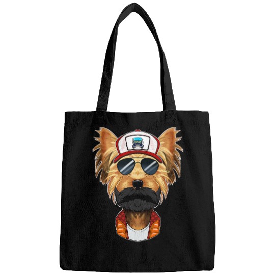 Trucker Dog I Truck Driver Yorkshire Terrier Bags