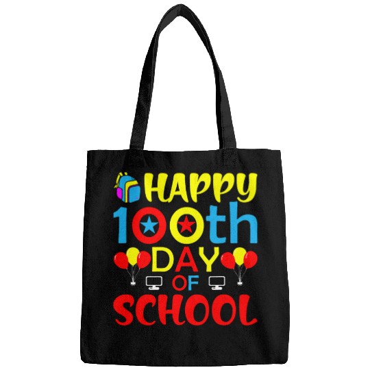 Happy 100th Days of school Kindergarten Teacher or Student 1 Bags