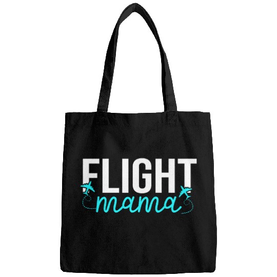 Flight Mama Attendant Airplane Plane Pilot Flight Mom Mother Bags