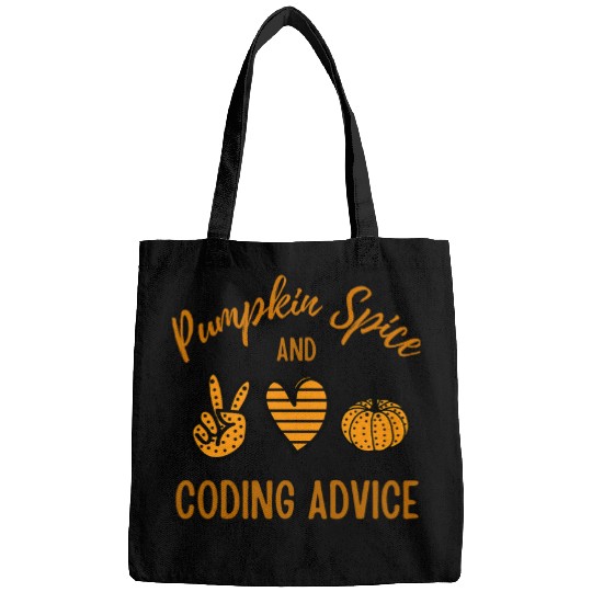 Pumpkin Spice and Coder Advice Programmer Fall Halloween 1 Bags