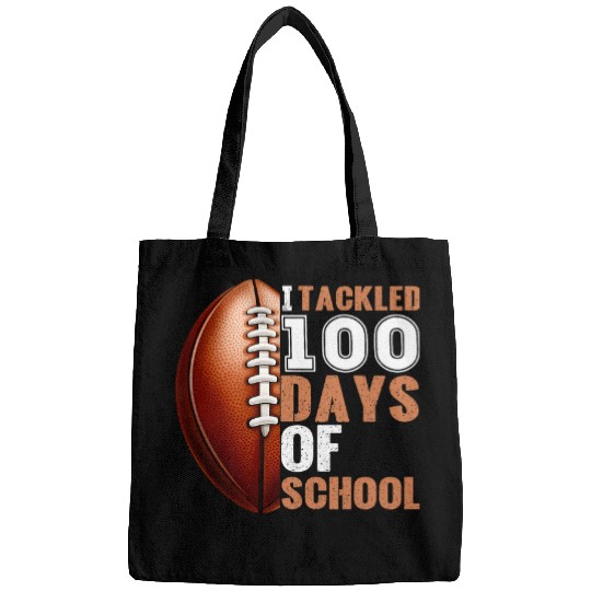 I Tackled 100 Days Of School Boys Girls Football Bags