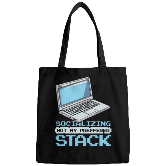 Funny Coder Programming Developer Social Programmer Bags