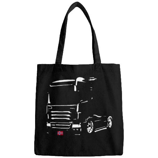 Trucker Driver Design with Norway Flag License Plate Bags