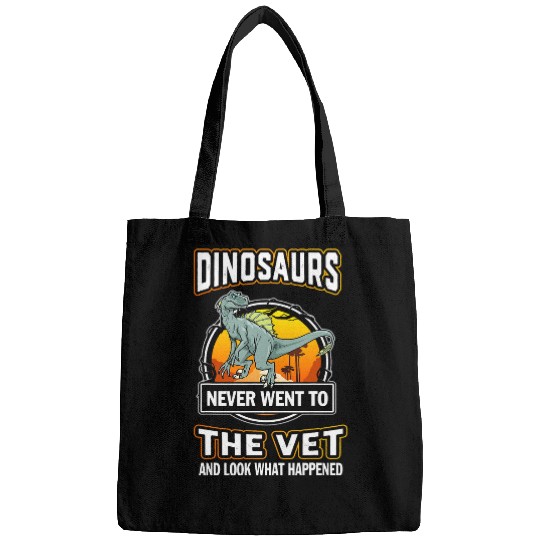Velociraptor Dinosaurs Never Went To The Vet Veterinarian Bags