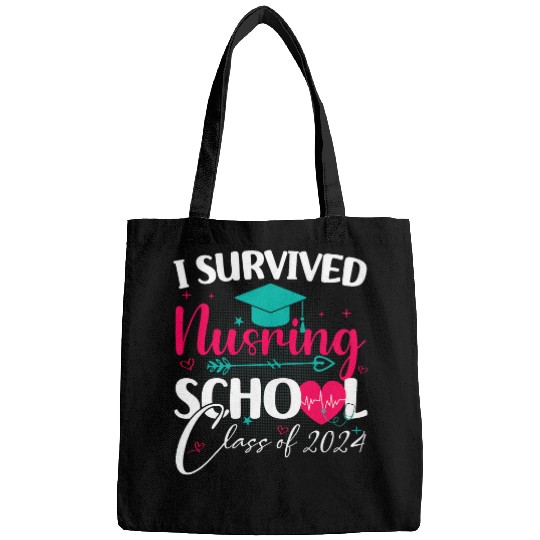 I Survived Nursing School Class Of 2024 nursess Graduation Bags