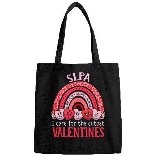 SLPA Rainbow Leopard Valentines Day Speech Therapist Bags