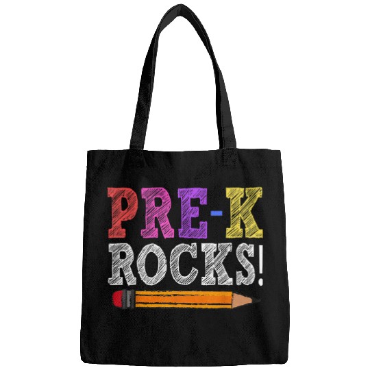 PreK Rocks Tee Teacher Funny Back To School Bags