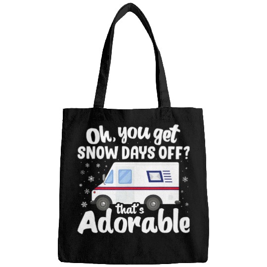 Snow Days Off Funny Postal Worker Novelty Bags