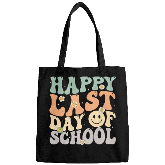Groovy Happy Last Day of School Teacher Student Graduation 1 Bags