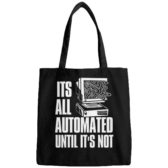 Funny Coder Software Engineer Programmer Rpa Developer Bags