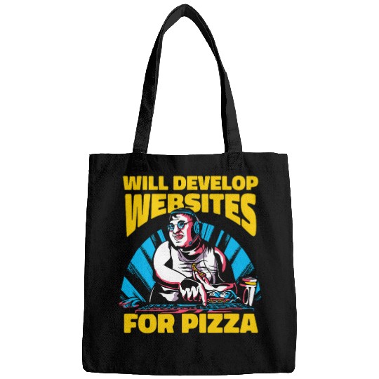 Web Developer Pizza Computer Coder Programmer Web Dev Bags