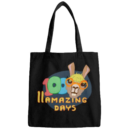 Llamazing 100 Days of School Funny Llama Teacher Student Bags
