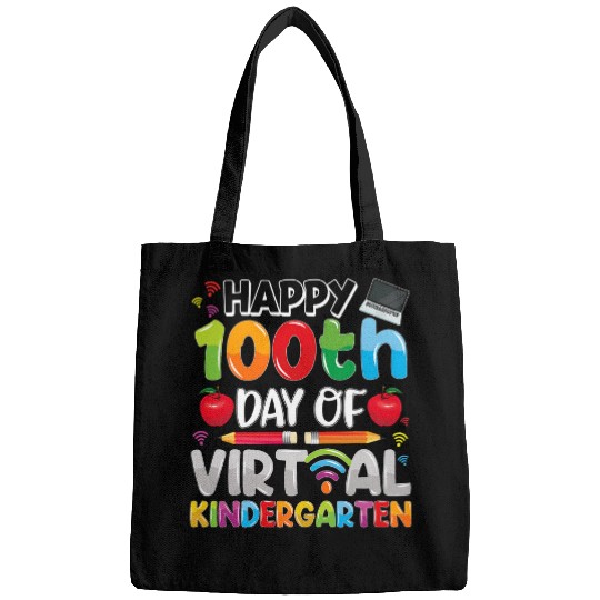 Happy 100th Day of Virtual Kindergarten Teacher or Student Bags
