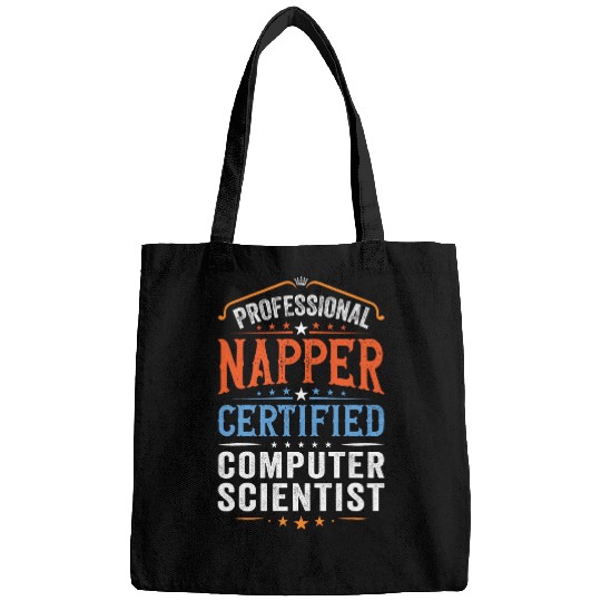 Funny Data Programmer Retro Certified Computer Scientist Bags