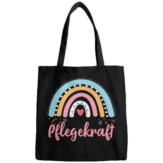 nurses Rainbow Elderly Care Saying Bags