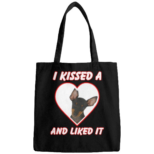 I Kissed A Dog And Liked It Miniature Pinscher Bags