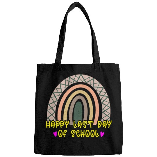 Rainbow Happy Last Day Of School Teacher Student Graduation 4 Bags