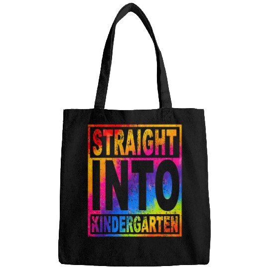 Straight Into Kindergarten Tie Dye Teacher Back To School Bags