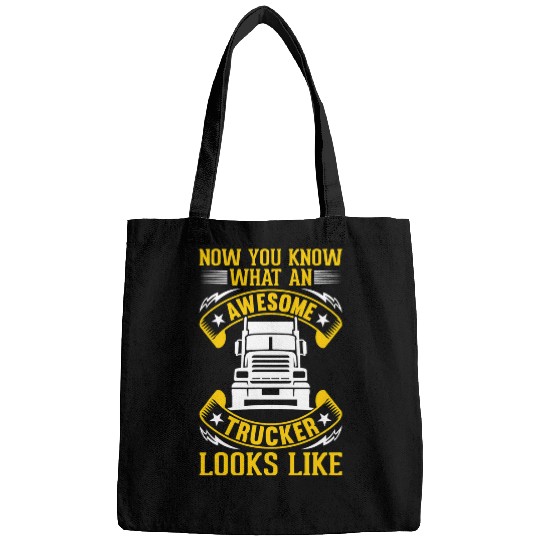 Mens Truck Driver Trucker Awesome Trucker Looks Like Bags