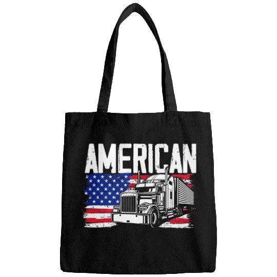 Mens Trucker American Flag Truck Driver Truck Driver 1 Bags