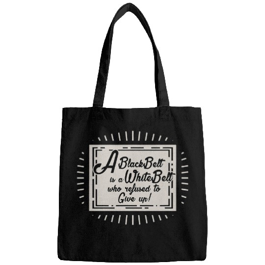 White Belt to Black Belt Motivation Martial Art Student Bags