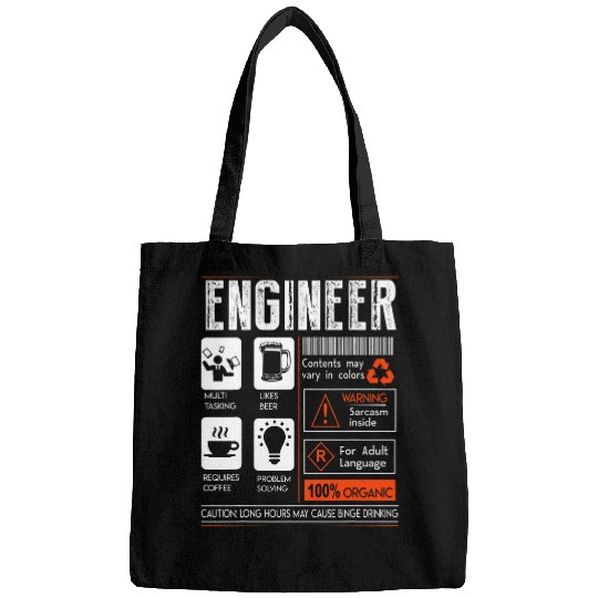 Funny Engineer Engineering Student Bags