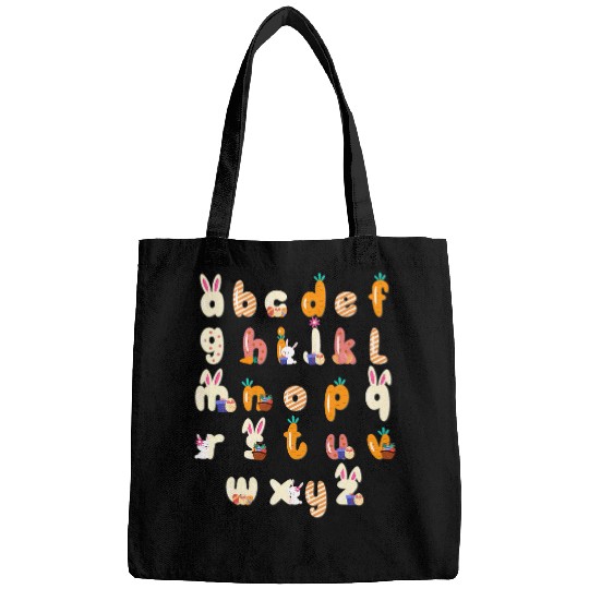 Happy Easter Day Alphabet ABCs Elemeno For Teacher Student Bags