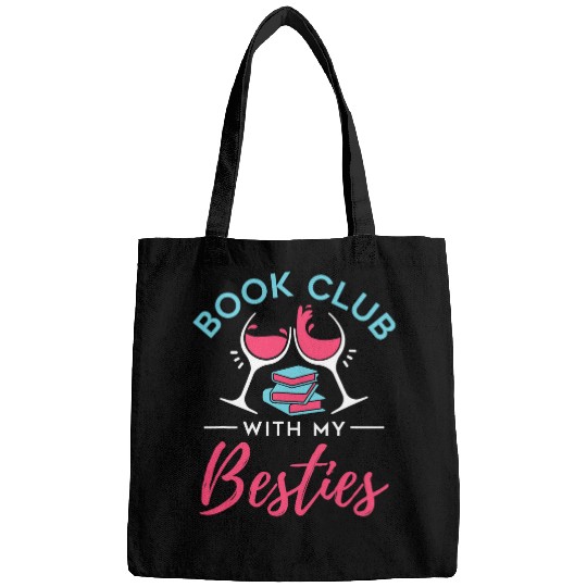 Book Club with My bestsies Reading Books Wines Glasses Bags