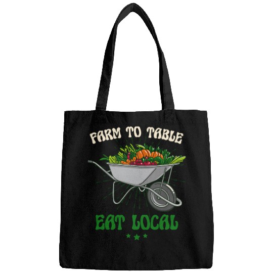 Farm To Table Eat Local Land Worker Farmer Bags