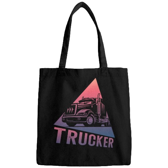 Trucker Truck Driver 18 Wheeler Trailer Truck Automobile 1 Bags