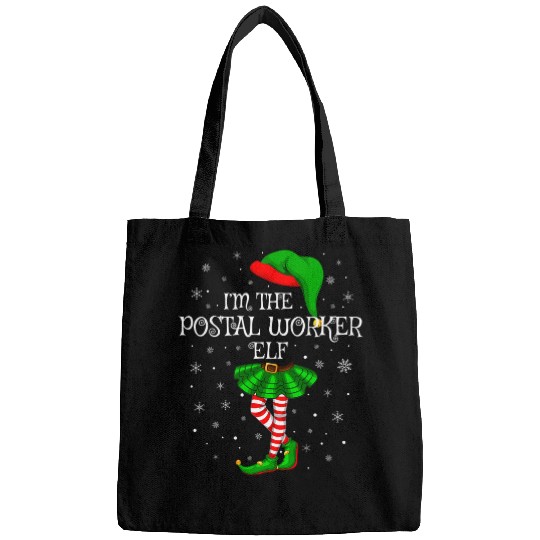 Family Matching Women Girls The Postal Worker Elf Christmas Bags