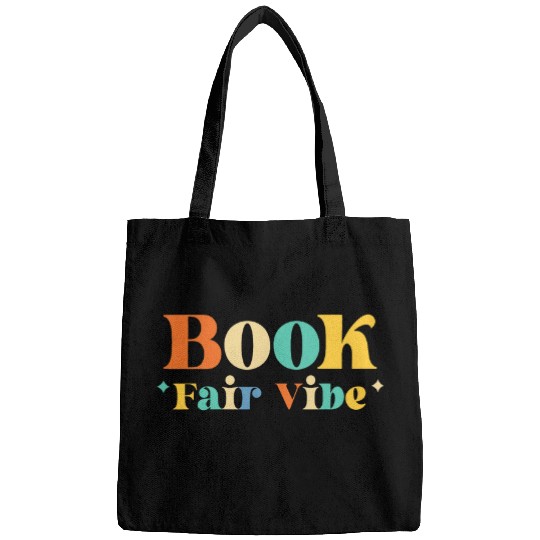funny reading Book Fair Vibe cute Librarian Reading Bags