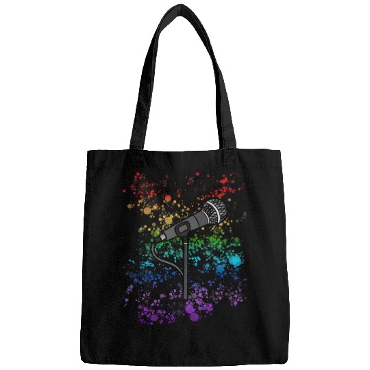 Singer Microphone Rainbow Colours Singing Vocalist Musician Bags